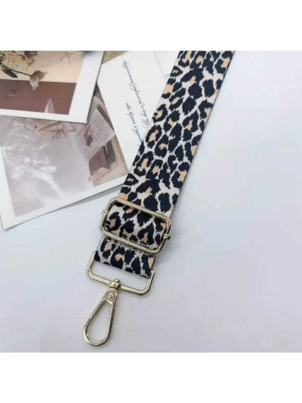 Leopard Print Adjustable Wide Bag Strap Replacement Crossbody Shoulder Strap - Picture 12 of 14